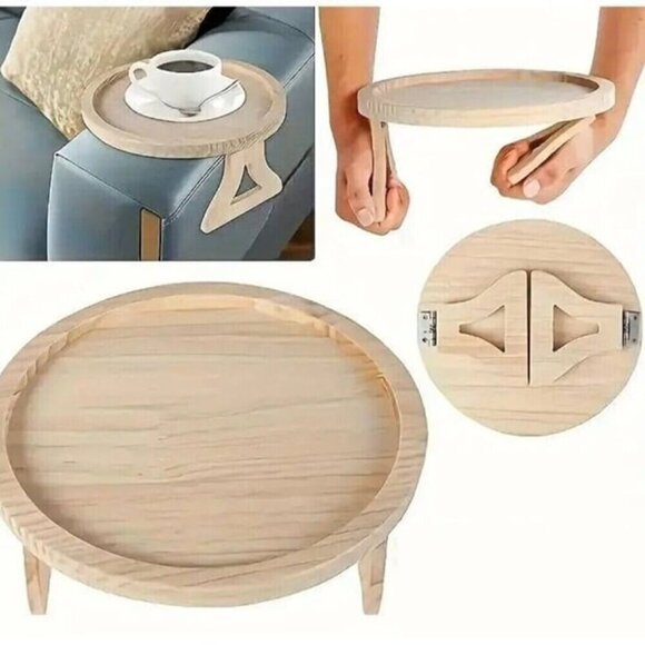 Handmade Foldable Sofa Armrest Tray - Picture 1 of 5